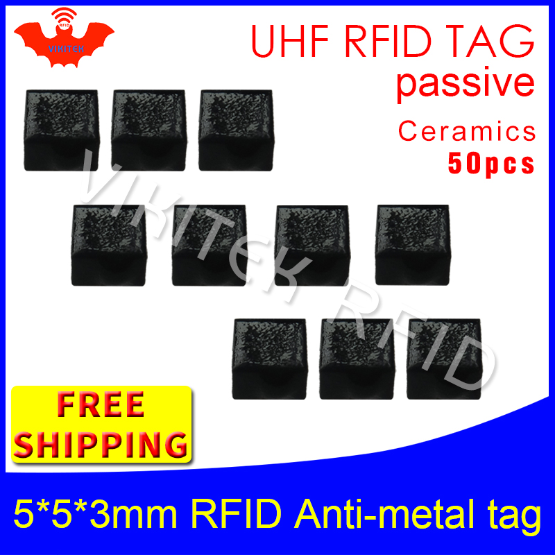 UHF RFID anti-metal ± 915mzh 868mhz ܰ H3 50pcs     5*5*3mm  Ʈ ī  RFID ±